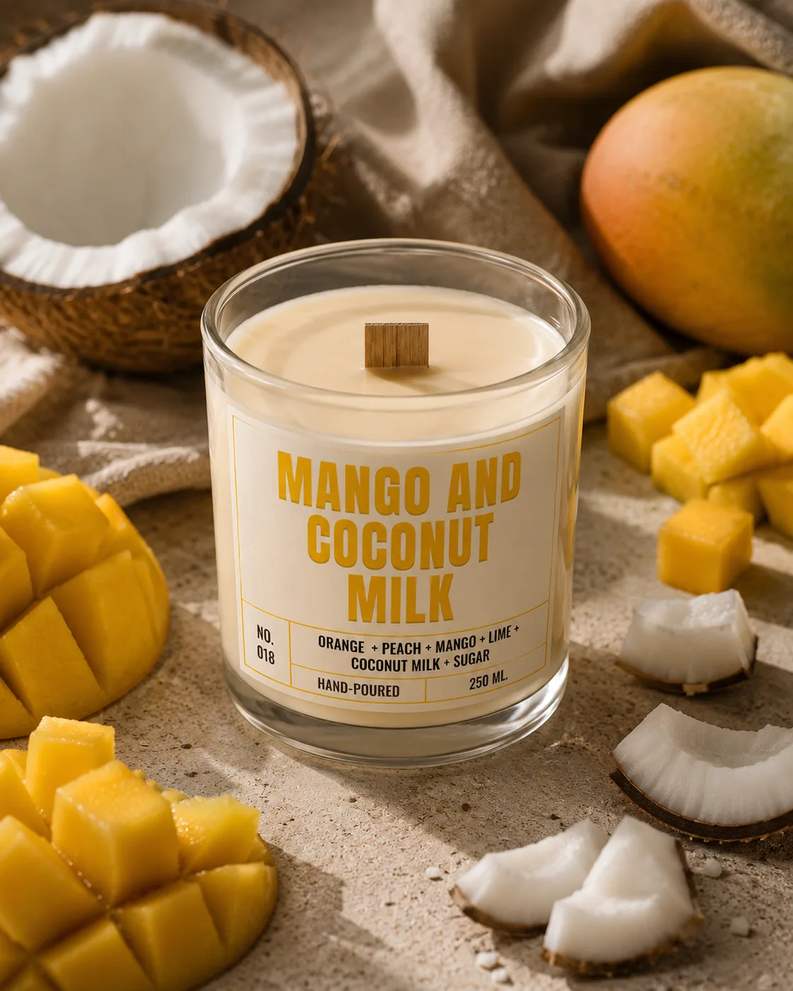 Соєва свічка "Mango and coconat milk"